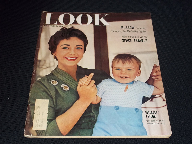 1954 AUGUST 24 LOOK MAGAZINE - LIZ TAYLOR FRONT COVER - E 20283