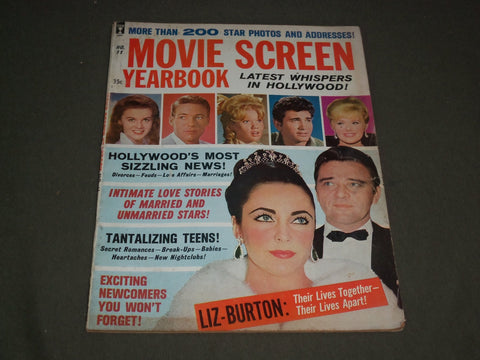 1963 MOVIE SCREEN YEARBOOK MAGAZINE - LIZ TAYLOR AND RICHARD BURTON - SP 2785