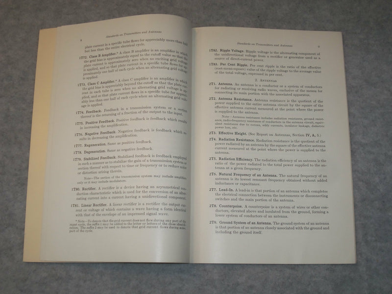 1938 TRANSMITTERS AND ANTENNAS STANDARDS MANUAL - J 6331
