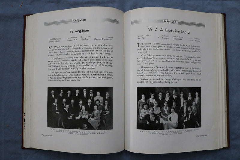 1932 THE SARGASSO EARLHAM COLLEGE YEARBOOK - RICHMOND, INDIANA - YB 3426