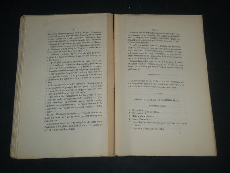 1885 LE BRESIL FRENCH BOOK BY L. R. D'OLIVEIRA - DEUXIEME EDITION - J 4860