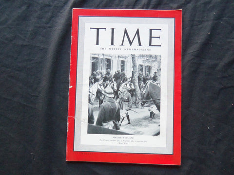 1940 JUNE 3 TIME MAGAZINE - GENERAL MAXIME WEYGAND - T 715