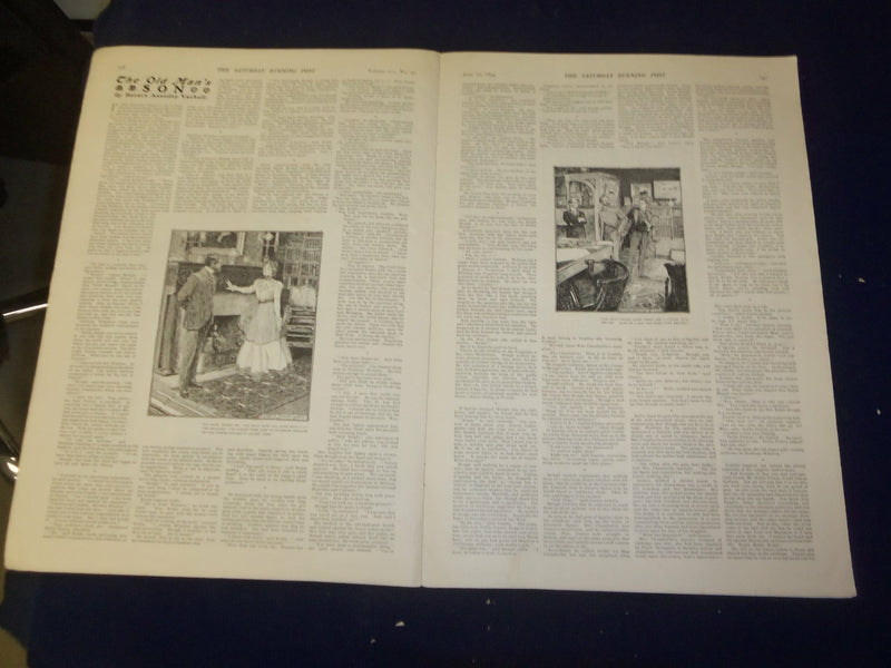 1899 JUNE 10 THE SATURDAY EVENING POST MAGAZINE - NICE ILLUSTRATIONS - B 6706