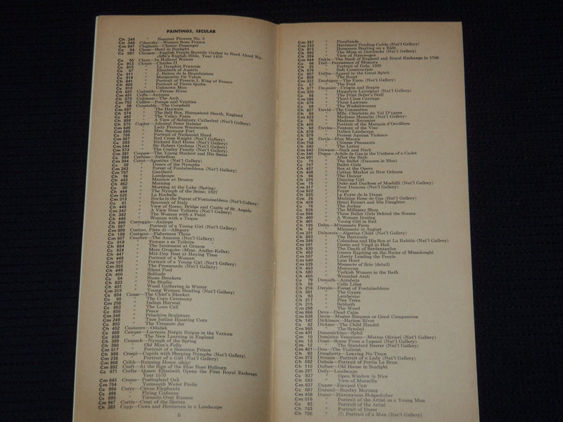 1940'S S. V. E LIBRARY OF KODACHROMES - THE ARTS SECTION - VISUAL EDU. - J 7963