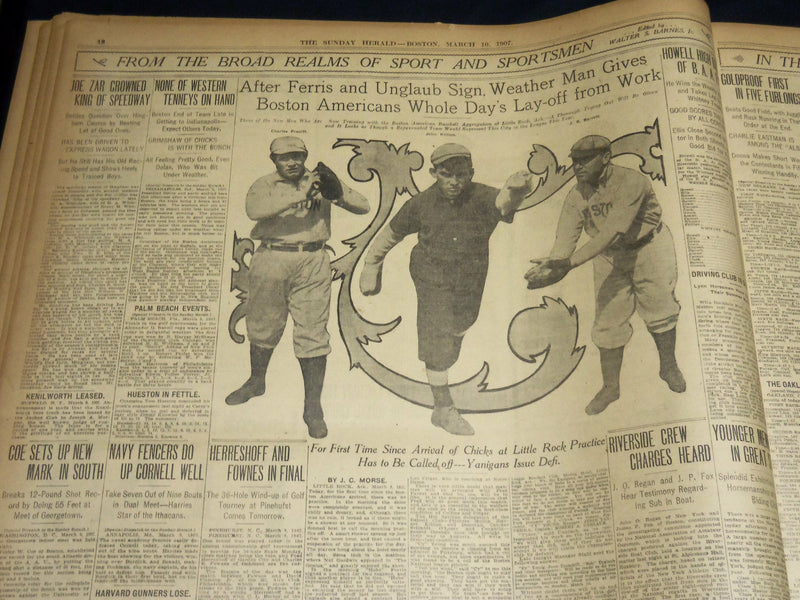 1907 MARCH 10 THE BOSTON HERALD - THOUSANDS AT AUTO SHOW'S FIRST NIGHT - BH 387