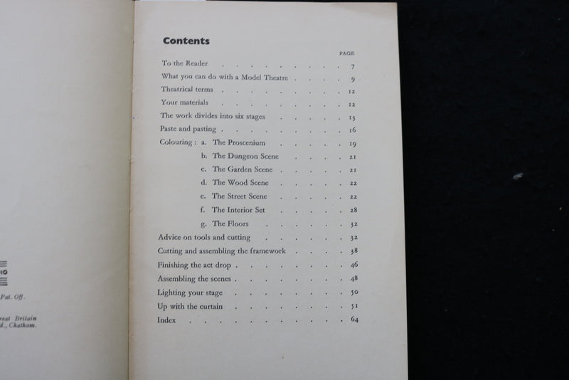1934 HOURS OF LEISURE-THE MODEL THEATER - VICTOR HEMBROW - SOFTCOVER - K 2210