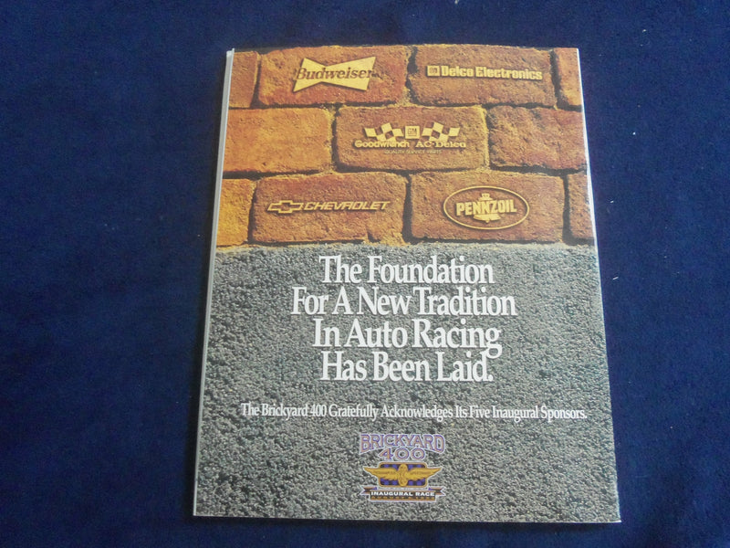 1994 AUGUST 6 BRICKYARD 400 RACING PROGRAM - GREAT PHOTOS - SP 3744L