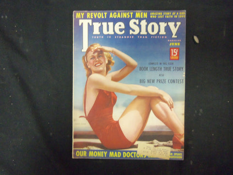 1938 JUNE TRUE STORY MAGAZINE - GINGER ROGERS COVER - ST 4239