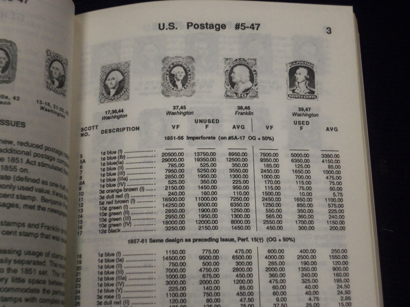 1985-1993 HARRIS POSTAGE STAMP SOFTCOVER GUIDES LOT OF 5 DIFFERENT - O 1996