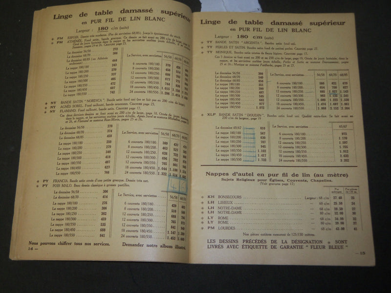 1937 LE BEAU DAMASSE DU NORD FRENCH CATALOGUE - NICE ILLUSTRATIONS - FR 1399