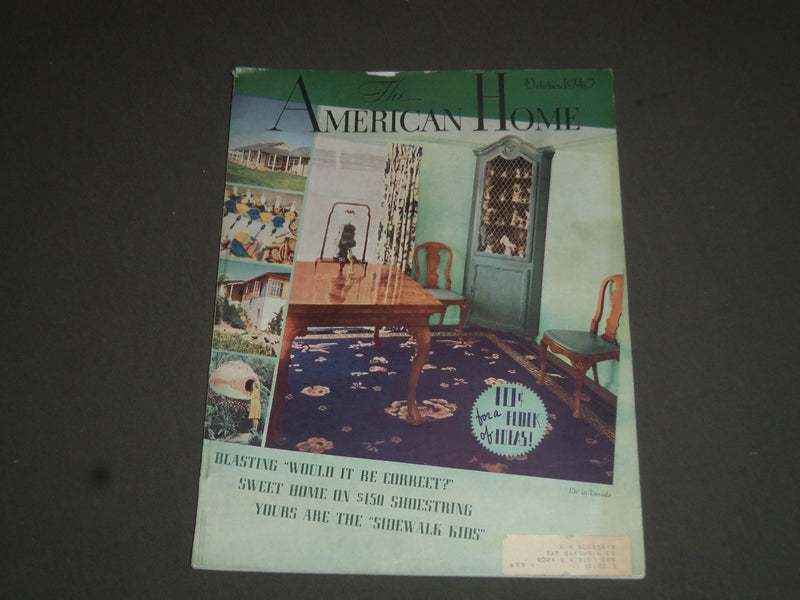 1940 OCTOBER THE AMERICAN HOME MAGAZINE - NICE COVER, STORIES & PHOTOS - SP 7670