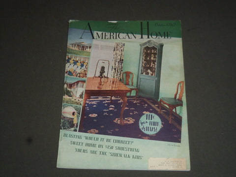 1940 OCTOBER THE AMERICAN HOME MAGAZINE - NICE COVER, STORIES & PHOTOS - SP 7670