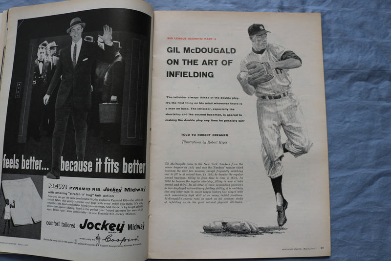 1958 MAY 5 SPORTS ILLUSTRATED MAGAZINE - BIG LEAGUE SECRETS 4 - ST 5506B