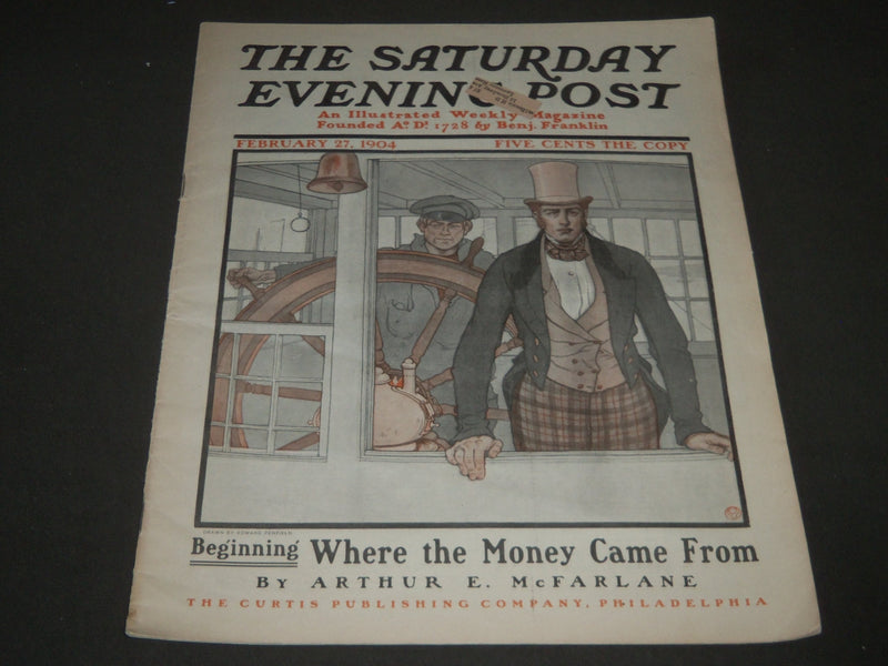 1904 FEBRUARY 27 THE SATURDAY EVENING POST MAGAZINE - ILLUSTRATED COVER - SP 454