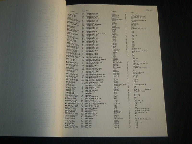 1989 DANCE FIGURES INDEX - AMERICAN COUNTRY DANCES BOOK BY KELLER - KD 5714