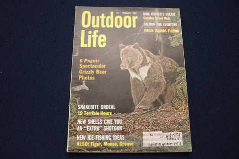 1965 FEBRUARY OUTDOOR LIFE MAGAZINE - ILLUSTRATED COVER, STORIES, PHOTOS- E 9001