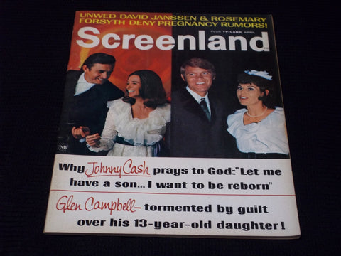1970 APRIL SCREENLAND PLUS TV LAND MAGAZINE - JOHNNY CASH - E 13576