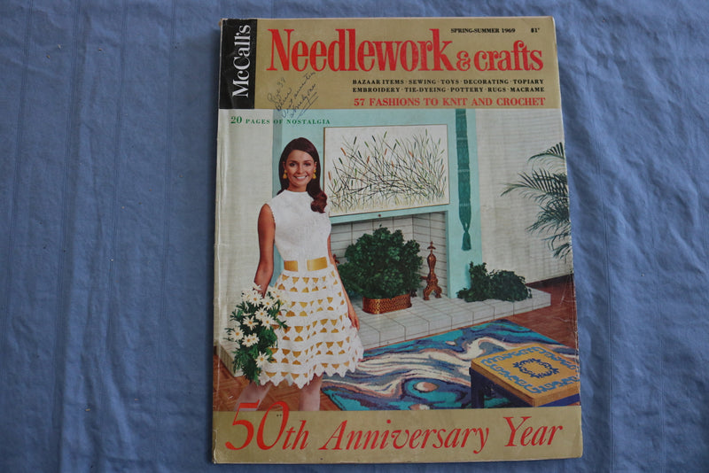 1969 SPRING MCCALL'S NEEDLEWORK & CRAFTS ANNUAL MAGAZINE - 50TH ANNIV.- SP 4786K