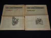 1907 THE GIRLS' COMPANION NEWSPAPER LOT OF 5 ISSUES - K 568