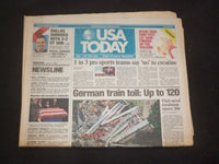 1998 JUNE 4 USA TODAY NEWSPAPER - GERMAN TRAIN TOLL: UP TO 120 - NP 7927
