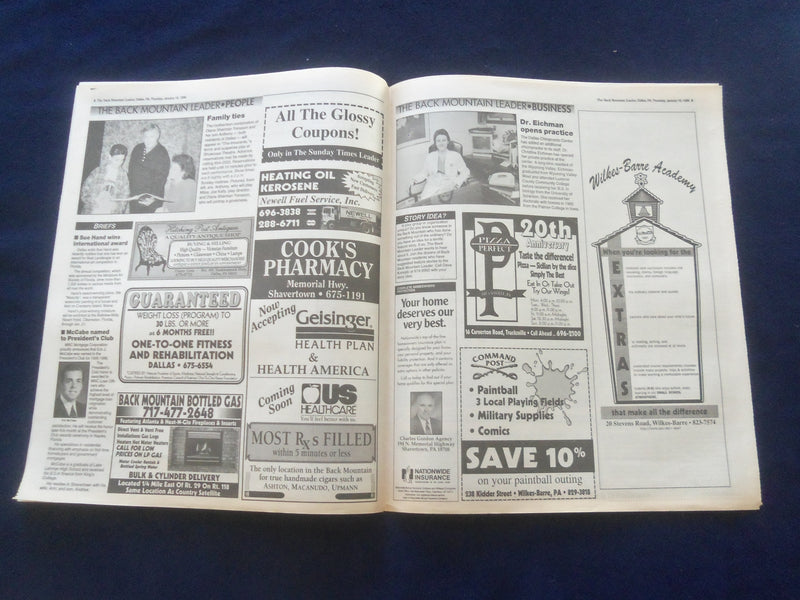 1996 JAN 18 THE BACK MOUNTAIN LEADER NEWSPAPER-SHAVERTOWN, PA-B. HOLENA -NP 6174