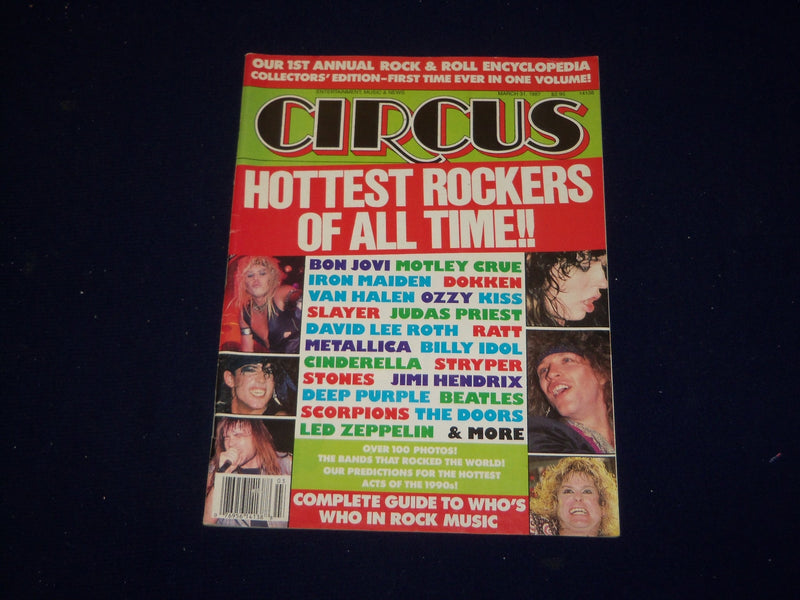1987 MARCH 31 CIRCUS MAGAZINE - HOTTEST ROCKERS OF ALL TIME - SP 9637