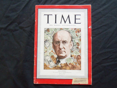 1943 JANUARY 25 TIME MAGAZINE - HENRY MORGENTHAU JR. - T 849