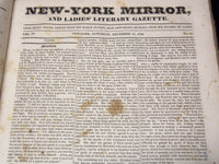 1826-1827 NEW YORK MIRROR AND LADIES GAZETTE BOUND VOLUME NO. 4 - KD 4675N