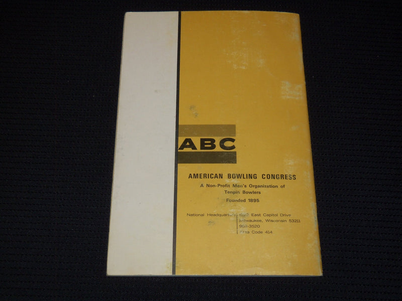 1964 PIN POINTERS A BOWLER'S MANUAL FROM AMERICAN BOWLING CONGRESS - J 7895
