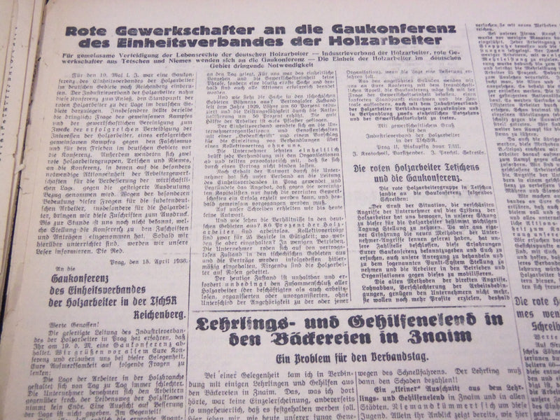 1935-1938 SOLIDARITAT SOLIDARITY NEWSPAPER LOT OF 23 ISSUES - GERMAN - UP 83