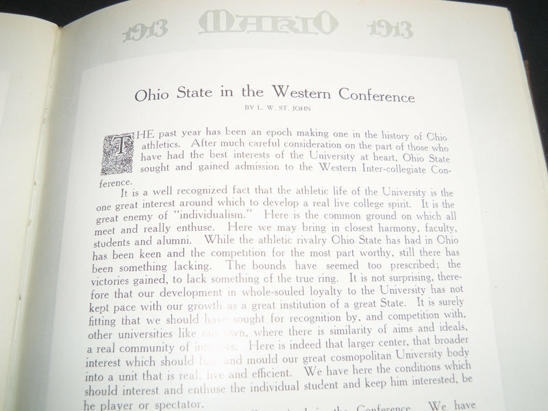1913 MAKIO THE OHIO STATE UNIVERSITY YEARBOOK - BUCKEYES FOOTBALL - YB 1749