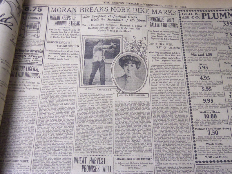 1908 JUNE 15 THE BOSTON HERALD - PROPOSED HOME OF BOSTON HERALD PARK ST. - BH 49