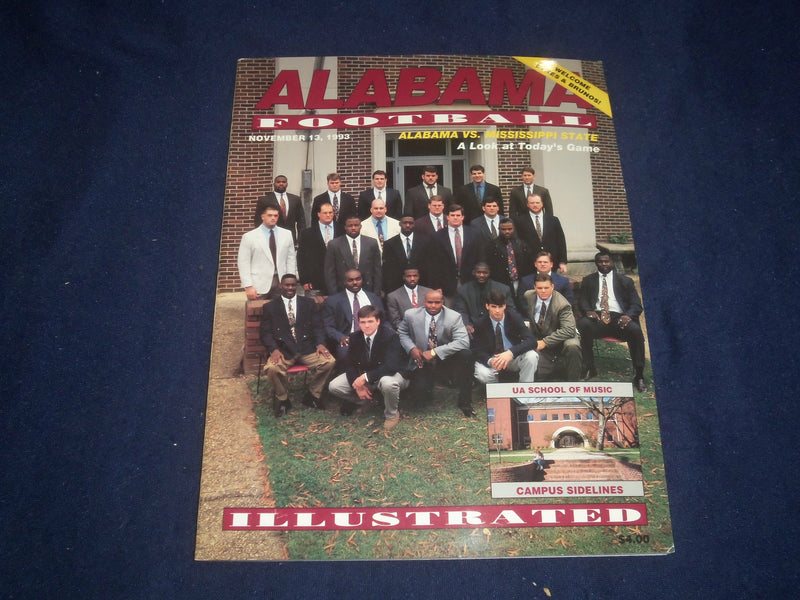 1993 NOV 13 UNIVERSITY OF ALABAMA VS MISSISSIPPI STATE FOOTBALL PROGRAM-ST 4137I