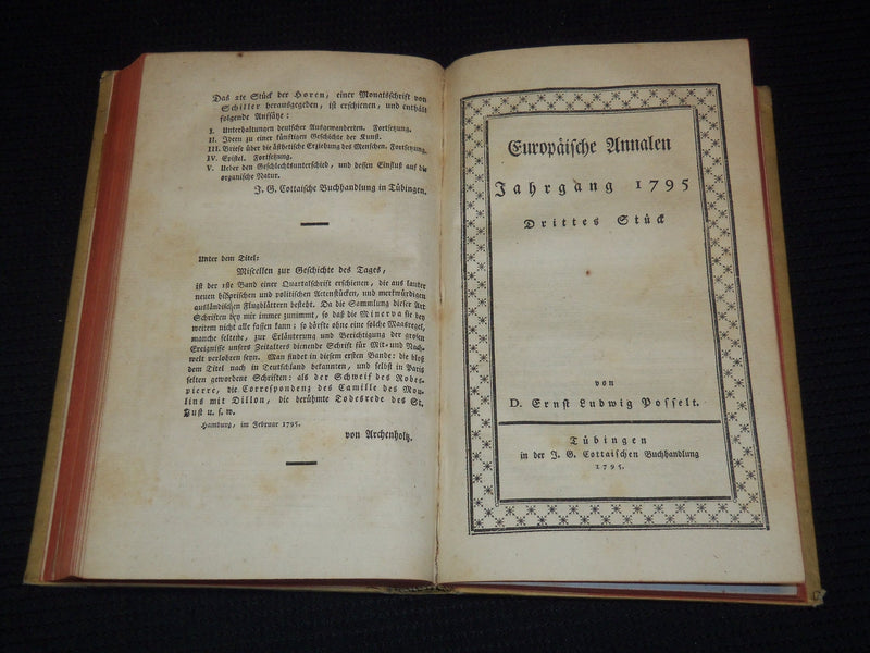 1795-1802 EUROPAISCHE ANNALEN BY ERNST LUDWIG POSSELT VOLUME LOT OF 7 - KD 3479M