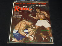 1963 FEBRUARY THE RING MAGAZINE - CASSIUS CLAY & ARCHIE MOORE COVER - E 3407