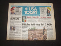 1998 NOVEMBER 3 USA TODAY NEWSPAPER-HURRICANE MITCH'S TOLL MAY HIT 7,000-NP 7962