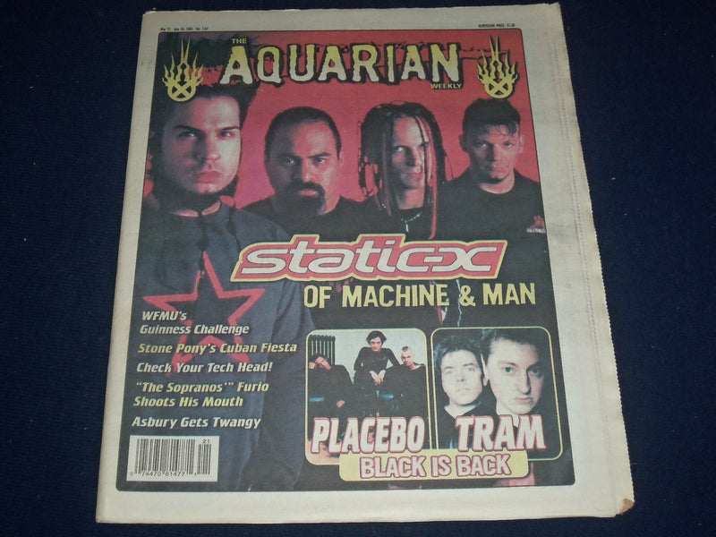 2001 MAY 23-30 AQUARIAN WEEKLY NEWSPAPER - STATIC-X COVER - J 1175