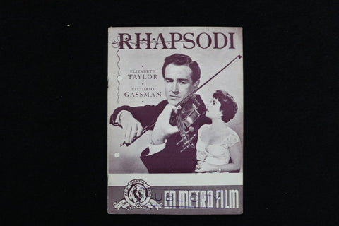 1954 RHAPSODY - DANISH MAGAZINE - ELIZABETH TAYLOR COVER - E 26429