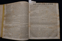 1822-1823 NEW ENGLAND FARMER BOUND VOLUME #1 - KD 9537