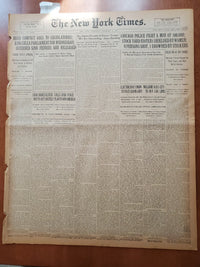 1921 DECEMBER 8 NEW YORK TIMES - CHICAGO POLICE FIGHT MOB OF 100,000 - NT 8036
