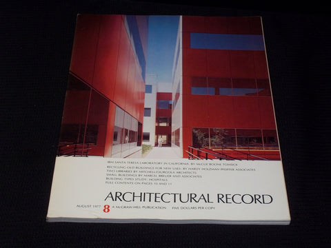 1977 AUGUST ARCHITECTURAL RECORD MAGAZINE - IBM SANTA TERESA COVER - E 4160