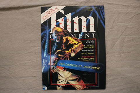1986 AUGUST FILM COMMENT MAGAZINE - CHAINSAW MASSACRE II COVER - E 24041