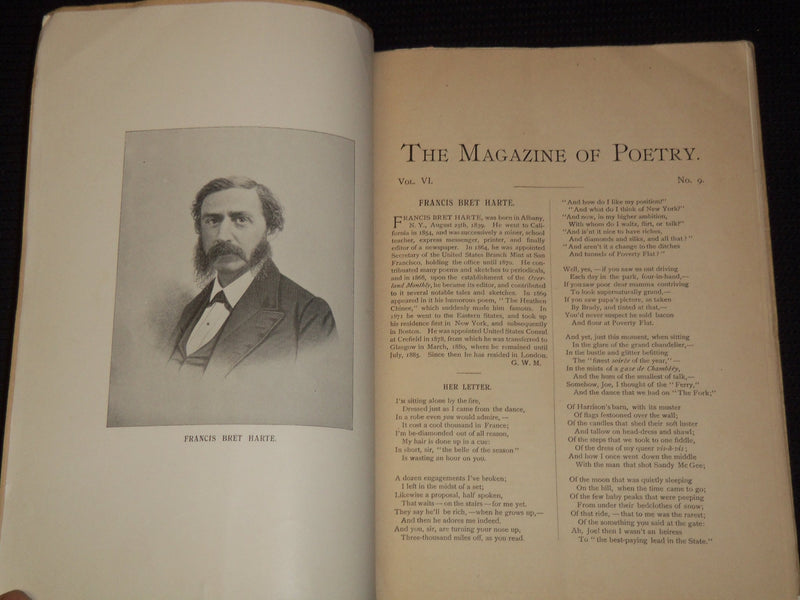 1894 THE MAGAZINE OF POETRY LOT OF 9 ISSUES - CHARLES WELLS MOULTON - O 2698E