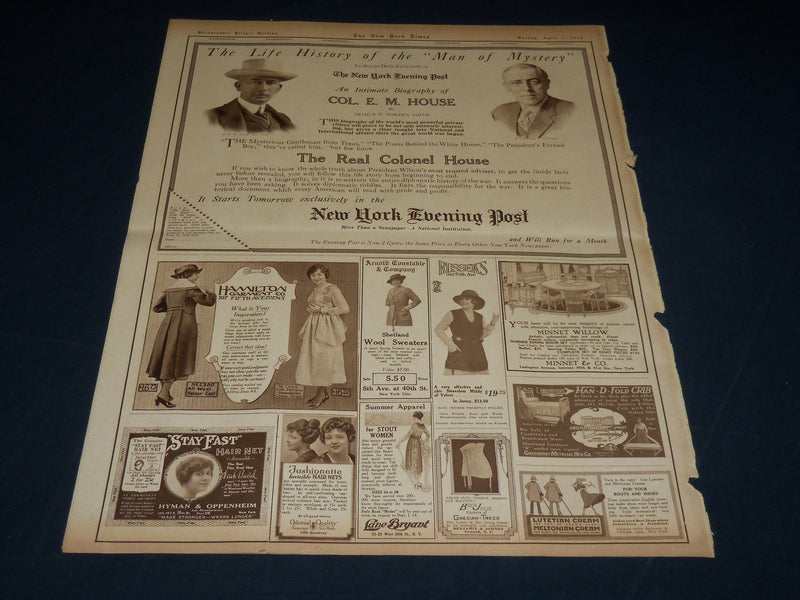 1918 APRIL 7 NEW YORK TIMES PICTURE SECTION - THIRD LIBERTY LOAN - NT 8827