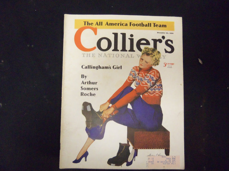 1935 DEC 21 COLLIER'S MAGAZINE - GREAT ILLUSTRATIONS, ARTICLES & ADS - ST 3625