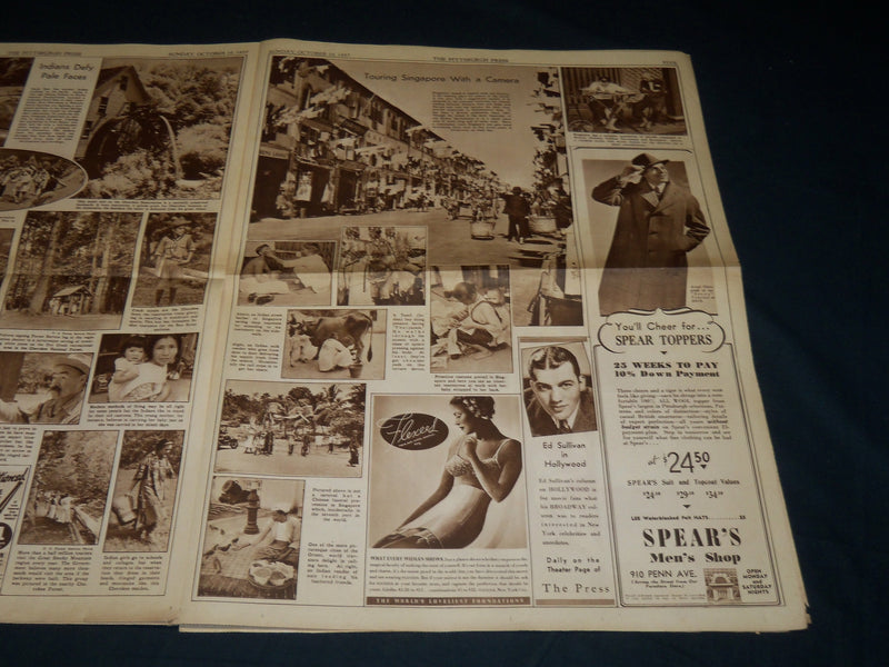 1937 OCT 20 THE PITTSBURGH PRESS SUNDAY ROTO SECTION - THE TRIANGLE - NP 4532