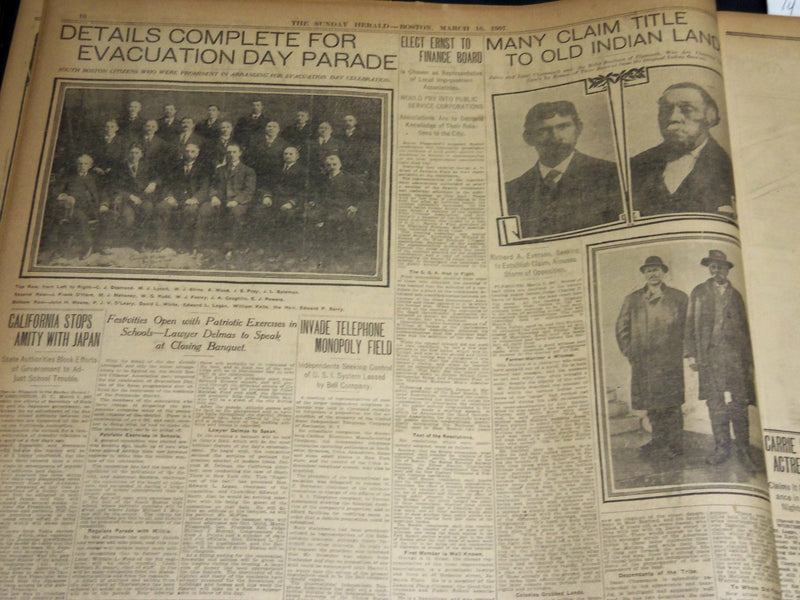 1907 MARCH 10 THE BOSTON HERALD - THOUSANDS AT AUTO SHOW'S FIRST NIGHT - BH 387