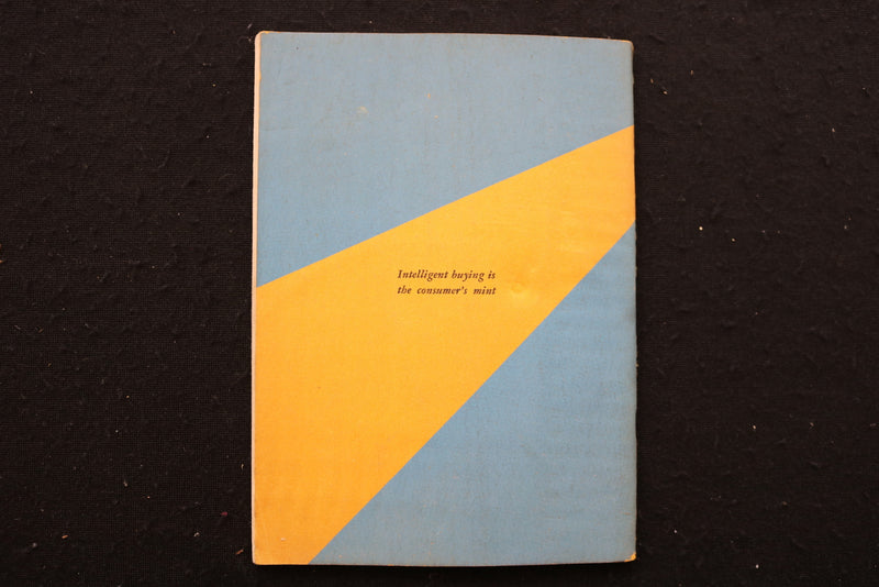 1937 JANUARY CONSUMERS' DIGEST MAGAZINE - VOLUME 1, NUMBER 1 - K 2377