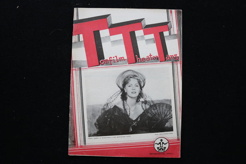 1937 TONFILM THEATER TANZ MAGAZINE - GRETA GARBO COVER - E 25335