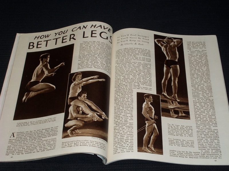 1936 DECEMBER PHYSICAL CULTURE MAGAZINE NICE EXERCISE WORKOUT ISSUE - E 3741